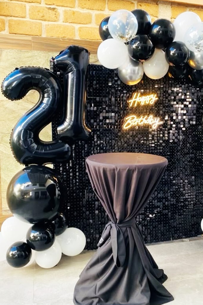 Beysüs Siyah 21 Rakam Folyo Balon - 4