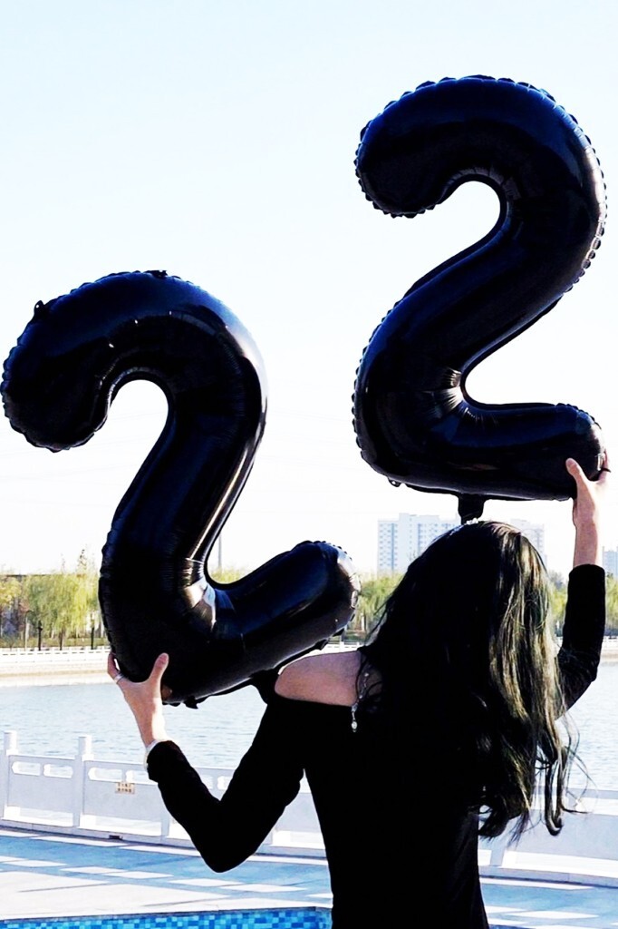 Beysüs Siyah 22 Rakam Folyo Balon - 9