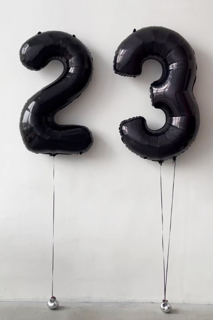 Beysüs Siyah 23 Rakam Folyo Balon - 2