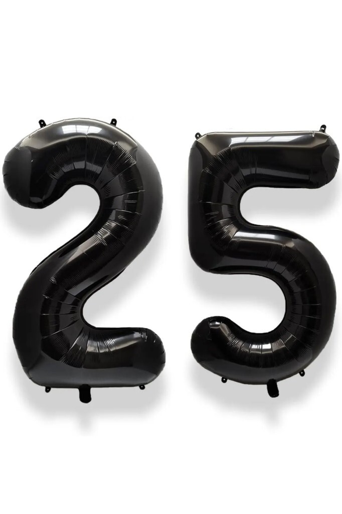 Beysüs Siyah 25 Rakam Folyo Balon - 1