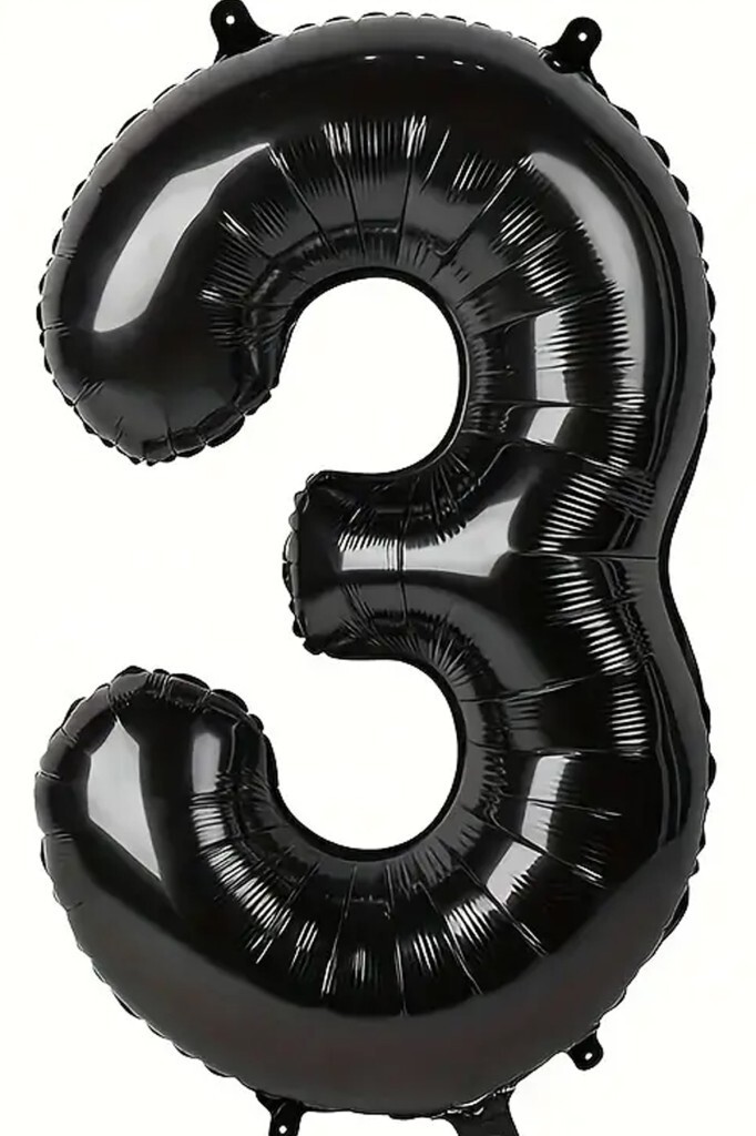 Beysüs Siyah 3 Rakam Folyo Balon 80 cm - 1
