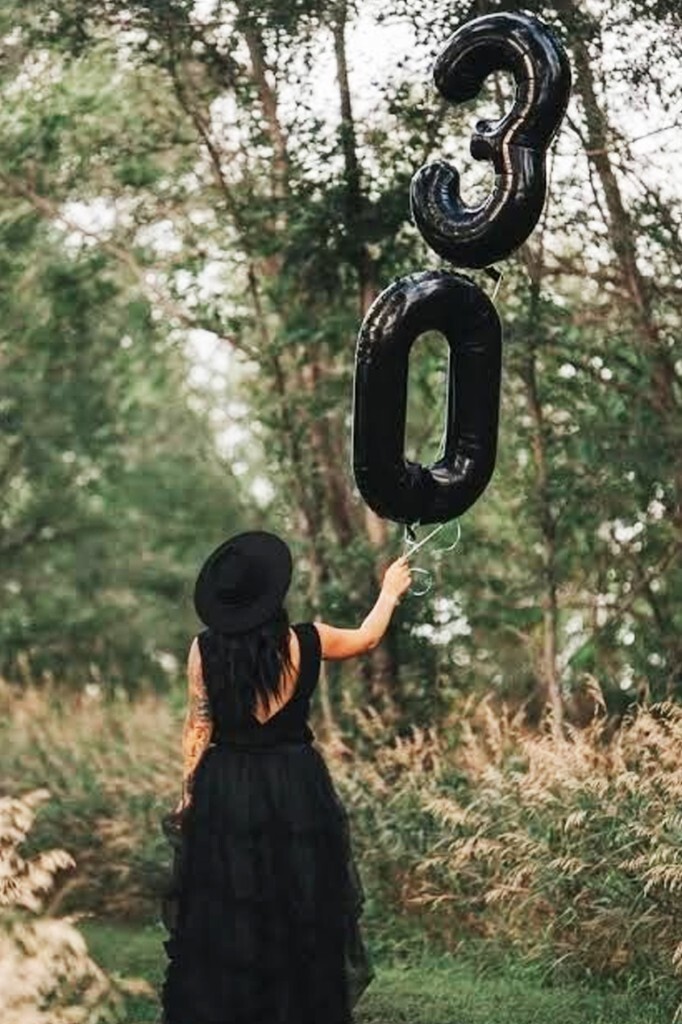 Beysüs Siyah 30 Rakam Folyo Balon 80 cm - 8