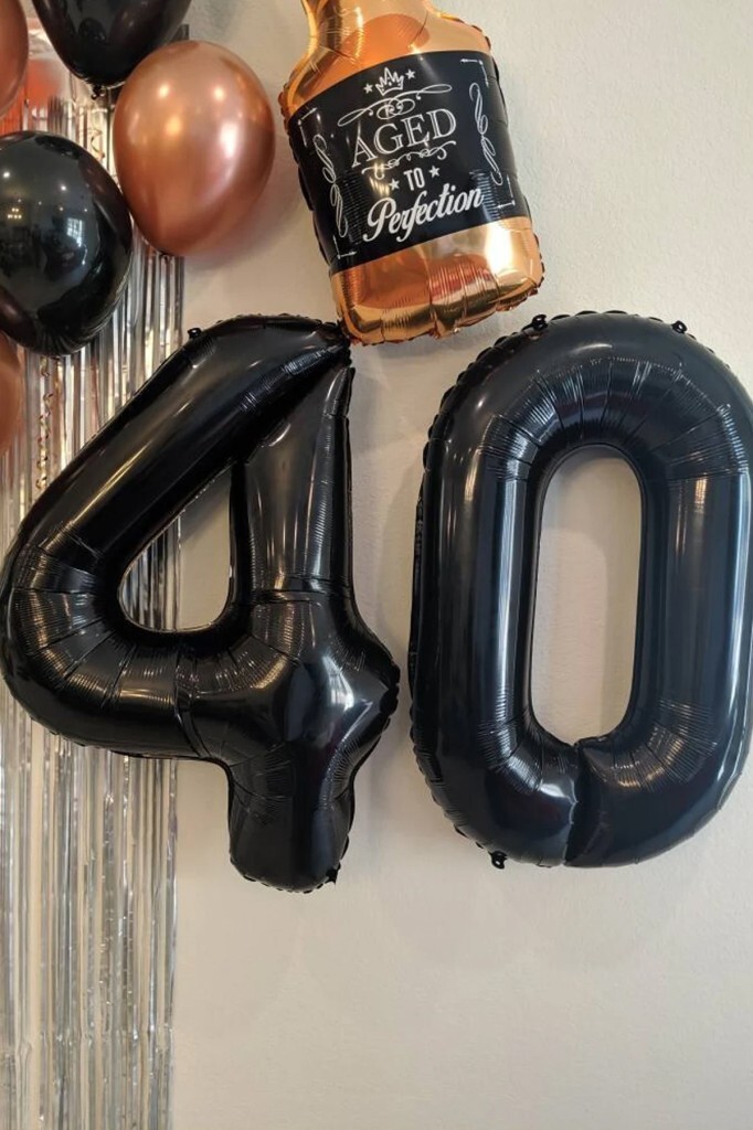 Beysüs Siyah 40 Rakam Folyo Balon - 6