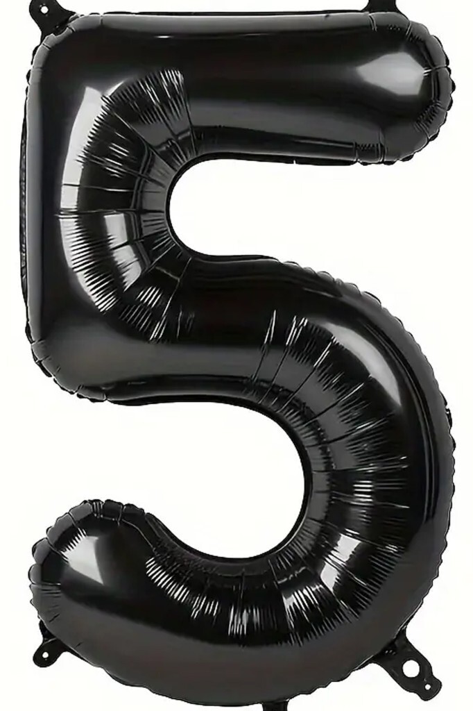 Beysüs Siyah 5 Rakam Folyo Balon 80 cm - 1