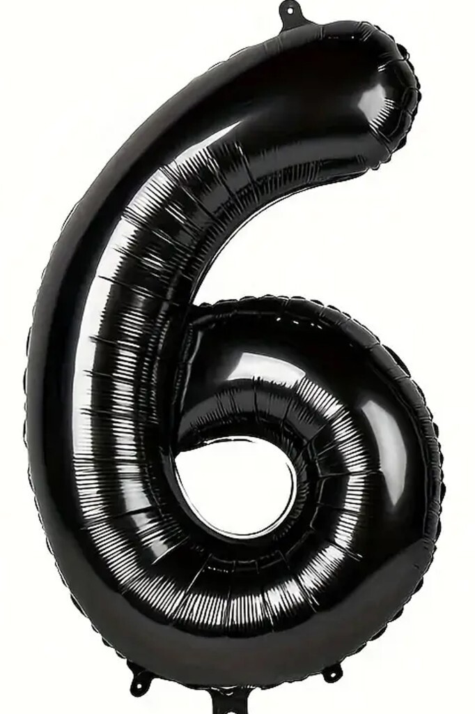 Beysüs Siyah 6 Rakam Folyo Balon 80 cm - 1