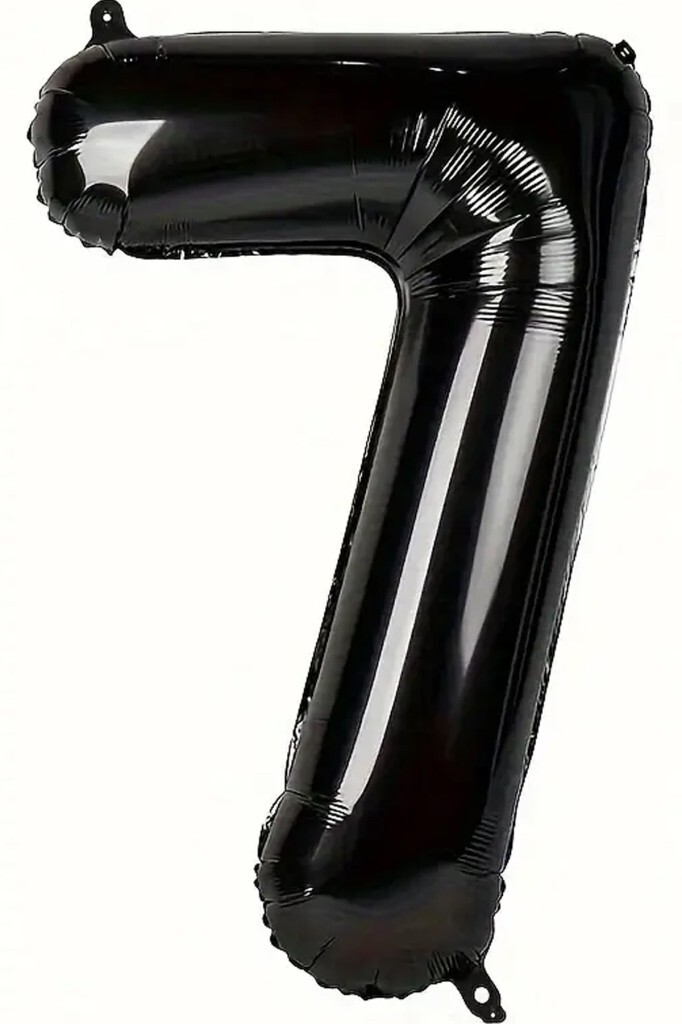 Beysüs Siyah 7 Rakam Folyo Balon 80 cm - 1