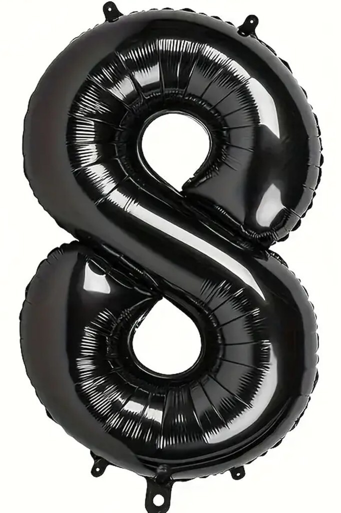 Beysüs Siyah 8 Rakam Folyo Balon 80 cm - 1