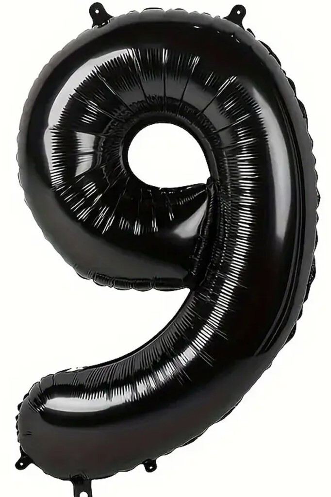 Beysüs Siyah 9 Rakam Folyo Balon 80 cm - 1