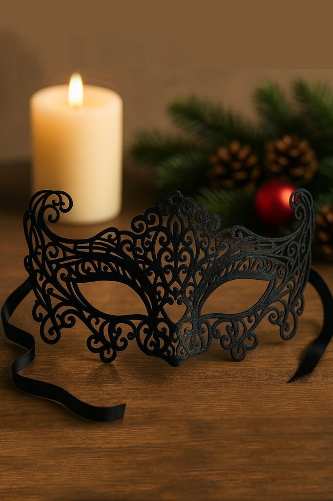 Beysüs Siyah Dantel Temalı Parti Balo Maske - 3