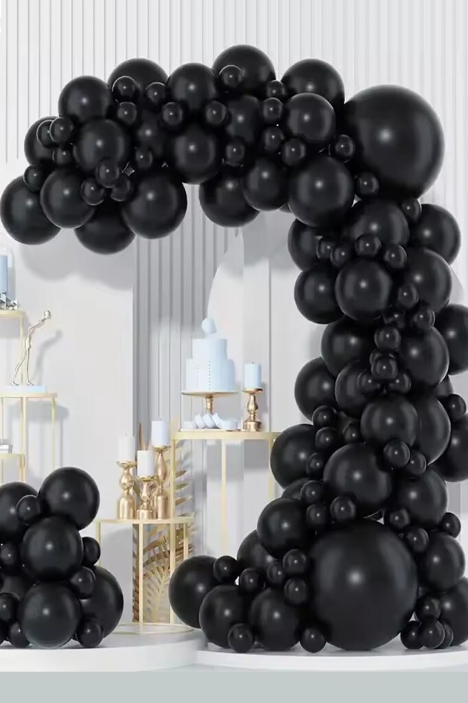 Beysüs Siyah Lateks Balon 20 adet 12inç - 3