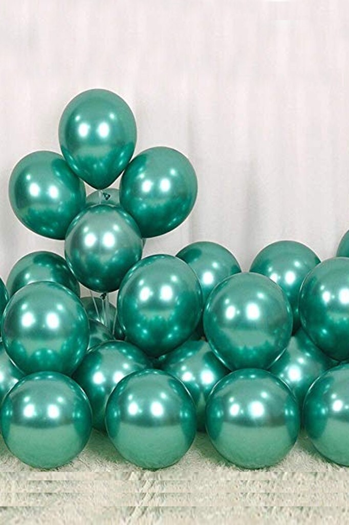 Beysüs Yeşil Krom Balon 7 adet 12inç - 3