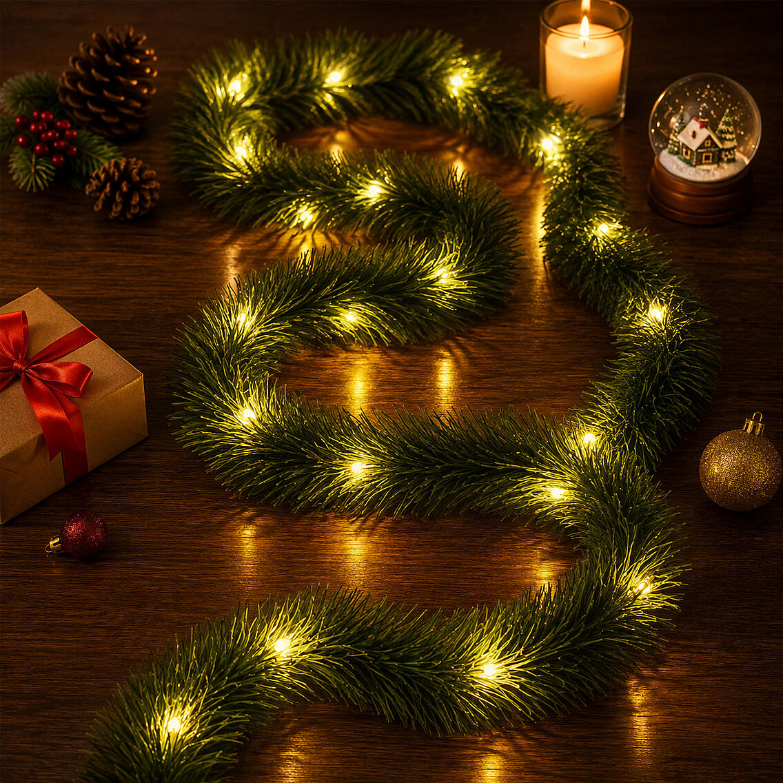 Beysüs Yılbaşı 5 Metre Çam Garland Peri Led Işık Seti Dekoratif Süsleme - 6