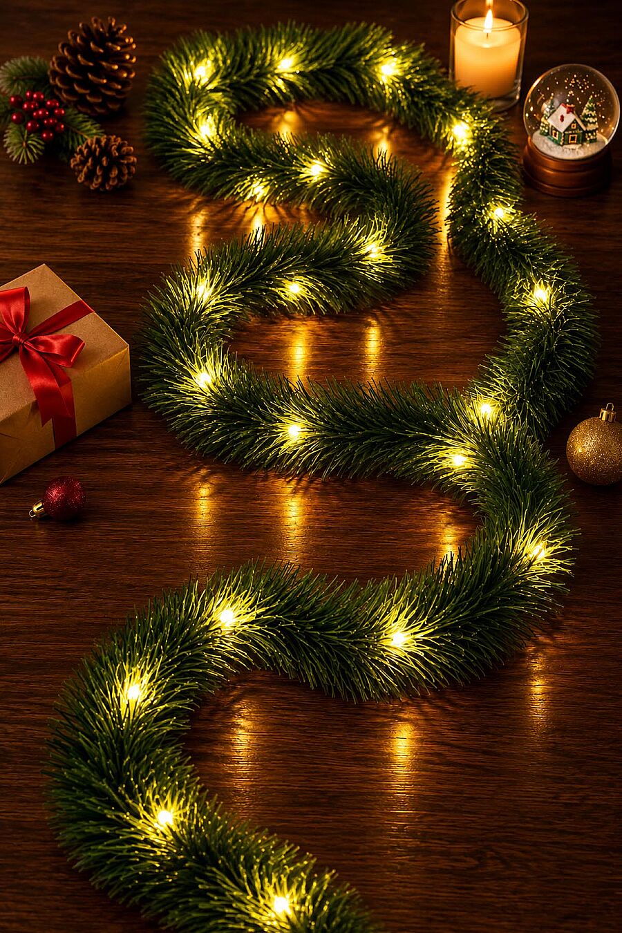 Yılbaşı 5 Metre Çam Garland Peri Led Işık Seti Dekoratif Süsleme - 5