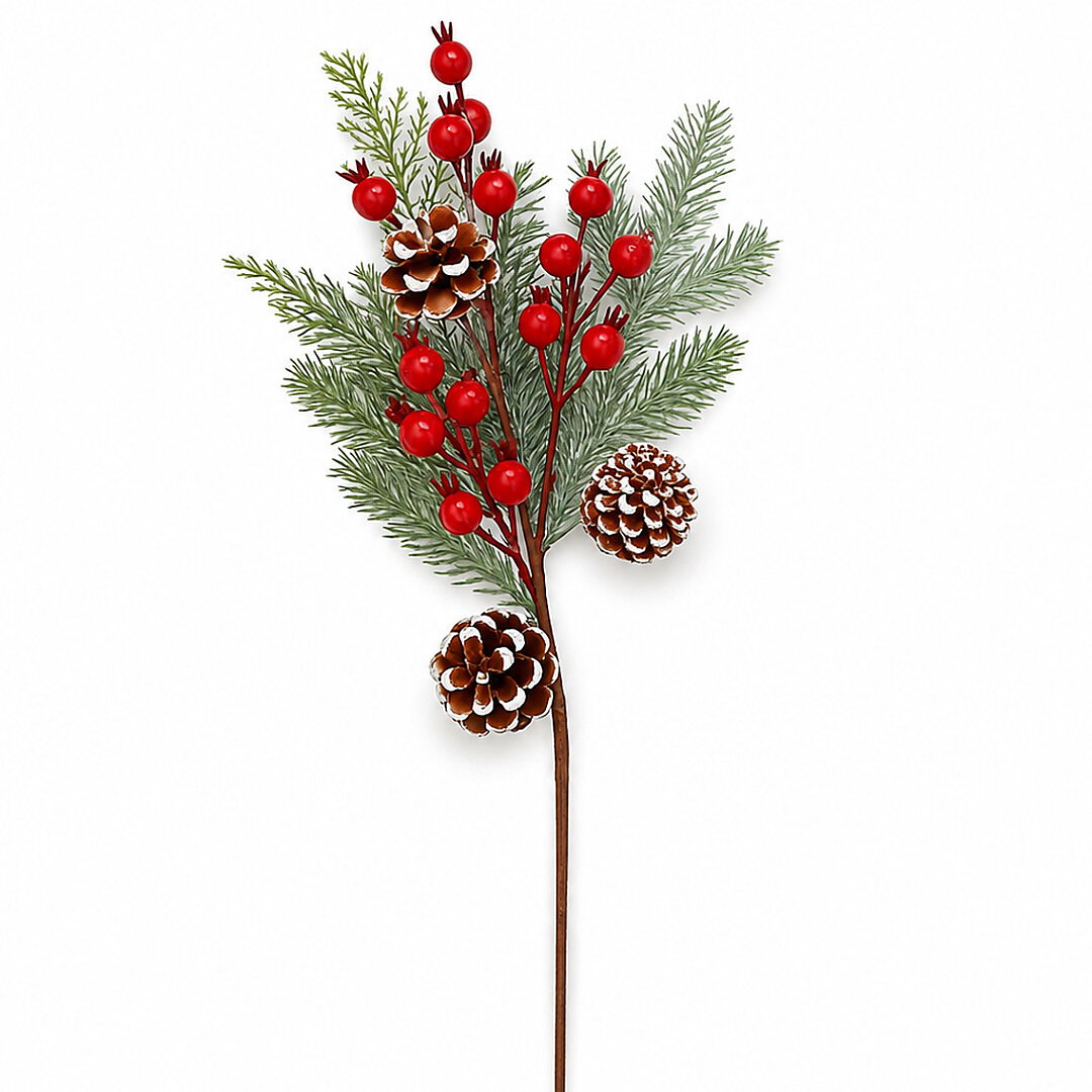 Yılbaşı Ağaç Süsü 60 cm Kozalaklı Kokina Dalı - 2