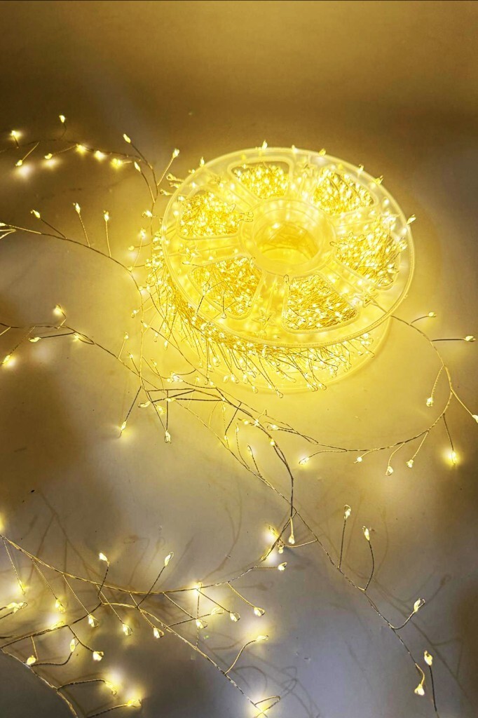 Beysüs Yılbaşı Ağacı 50 Metre Dallı LED Tel Işık Gün Işığı Kumandalı Fonksiyonlu Peri Led - 1