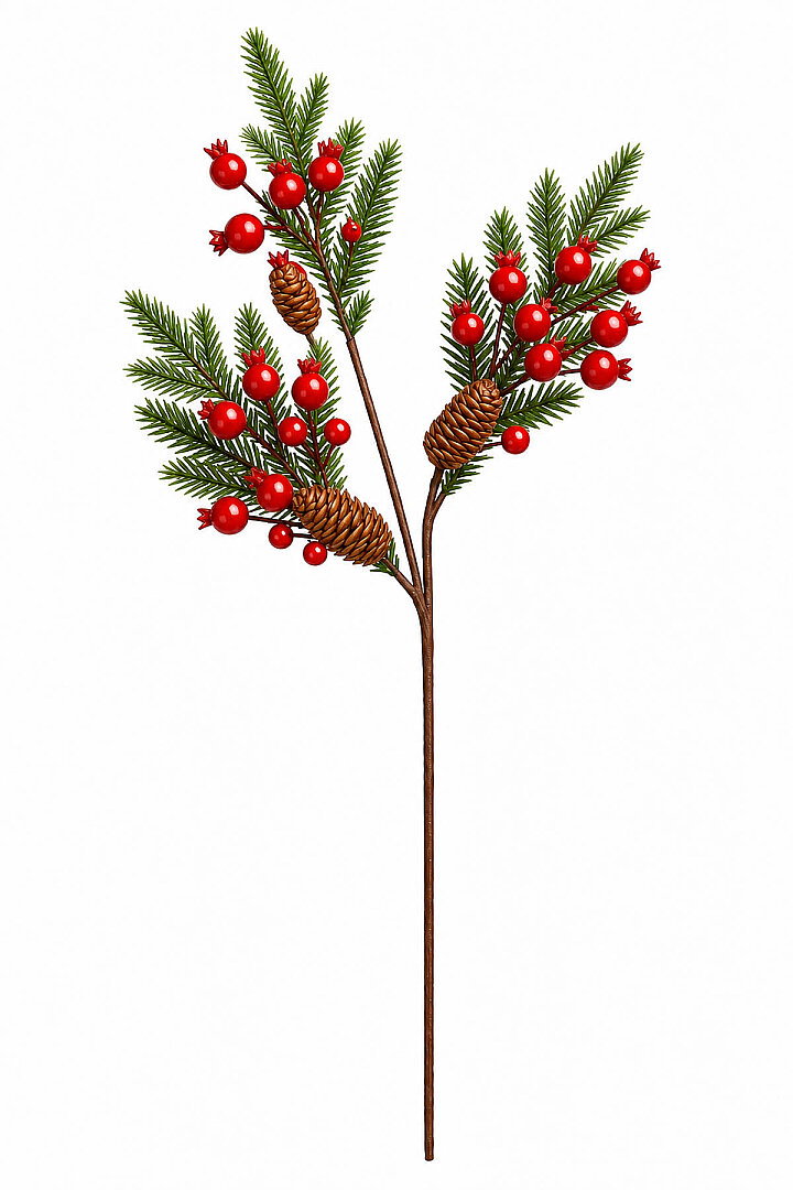 Yılbaşı Ağacı Süsü Kokina Dalı Kozalaklı 75 cm - 2