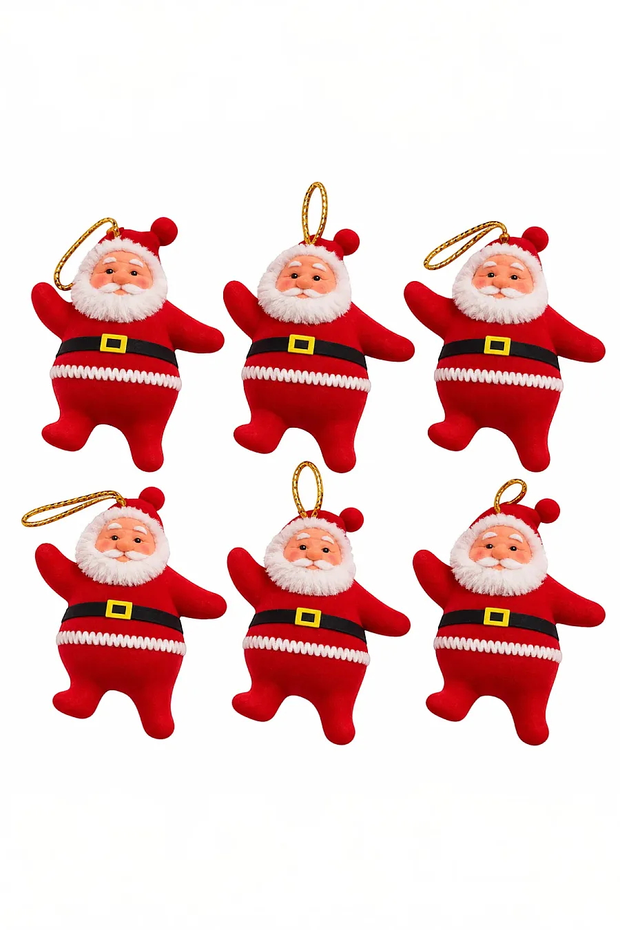Yılbaşı Ağacı Süsü Mini Noel Baba 6'lı Set - 2