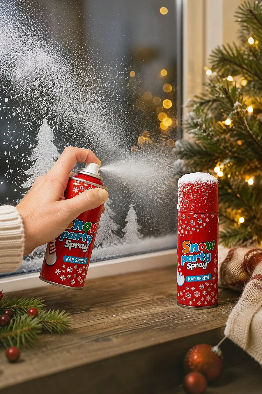 Yılbaşı Çam Ağacı Kar Spreyi Erimeyen 2 li - 3