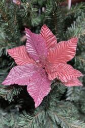 Yılbaşı Çam Ağacı Süsü Ata Çiçeği Rosegold - 5
