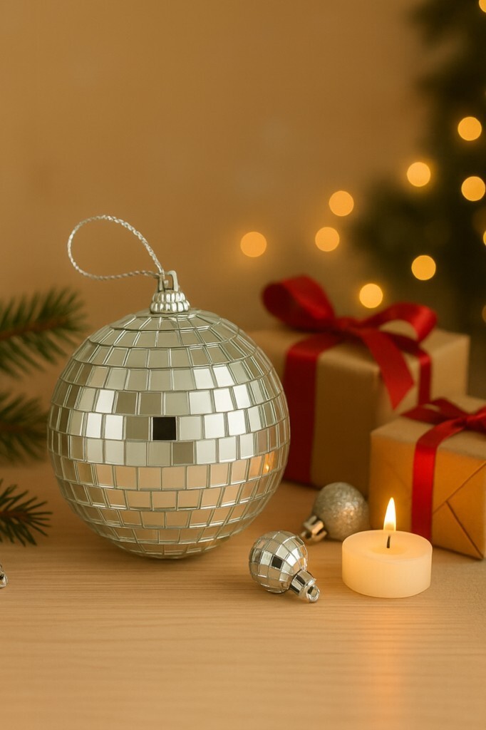 Beysüs Yılbaşı Çam Ağacı Süsü Aynalı Disko Topu 10 cm - 1