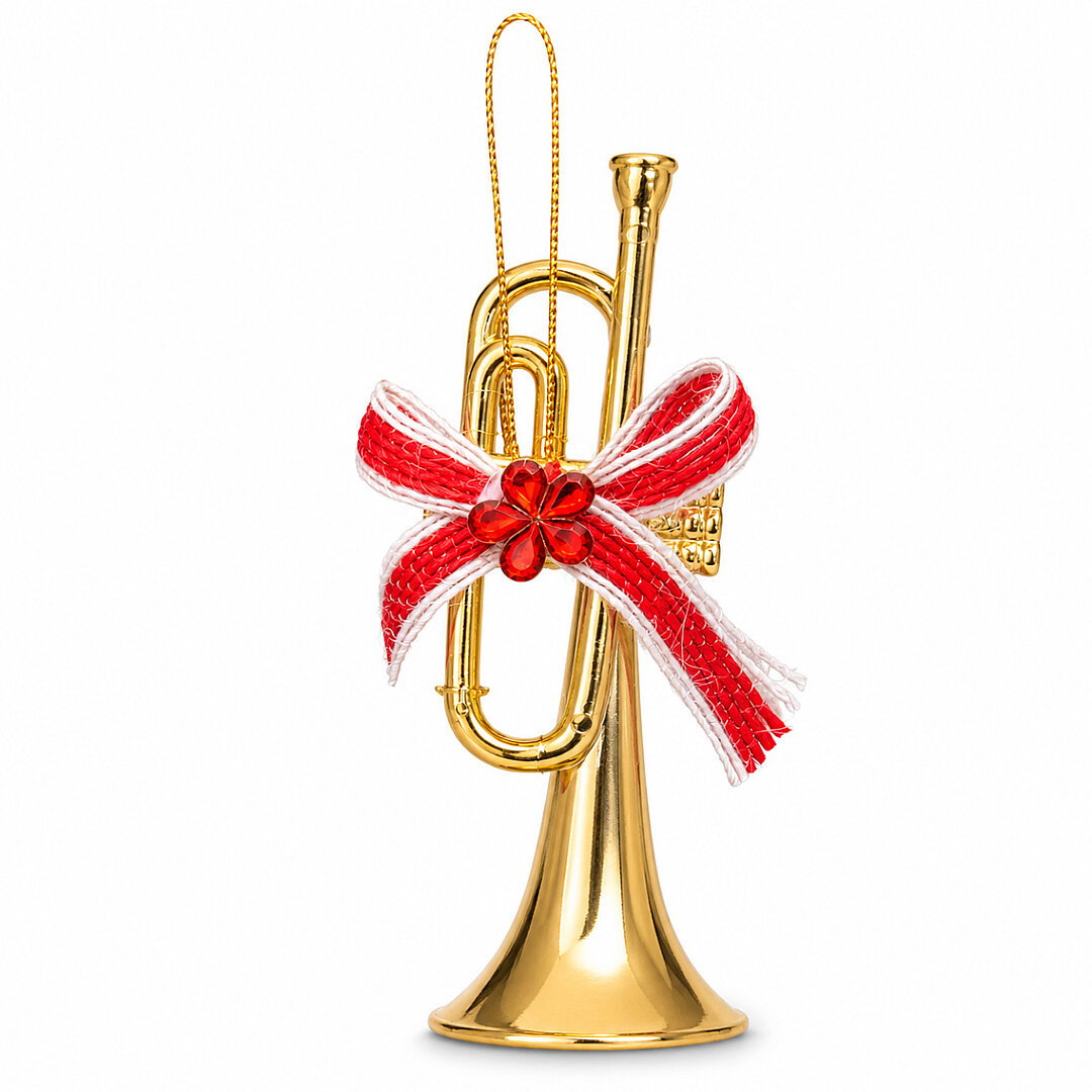 Beysüs Yılbaşı Çam Ağacı Süsü Borazan Gold 12 cm - 2