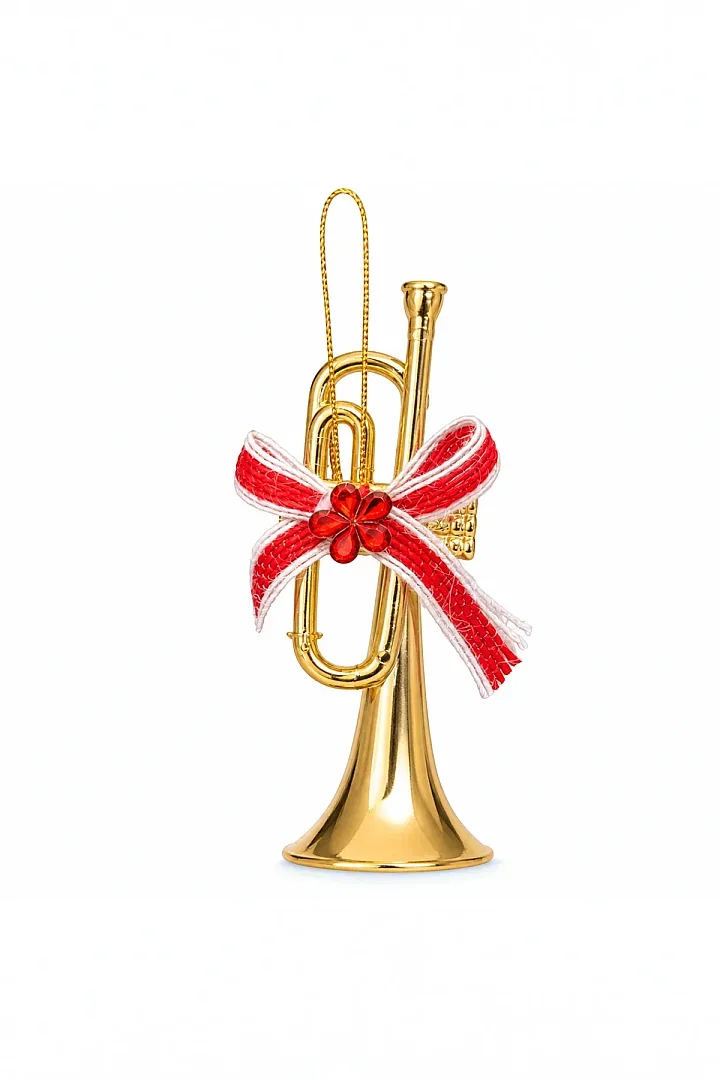Yılbaşı Çam Ağacı Süsü Borazan Gold 12 cm - 4