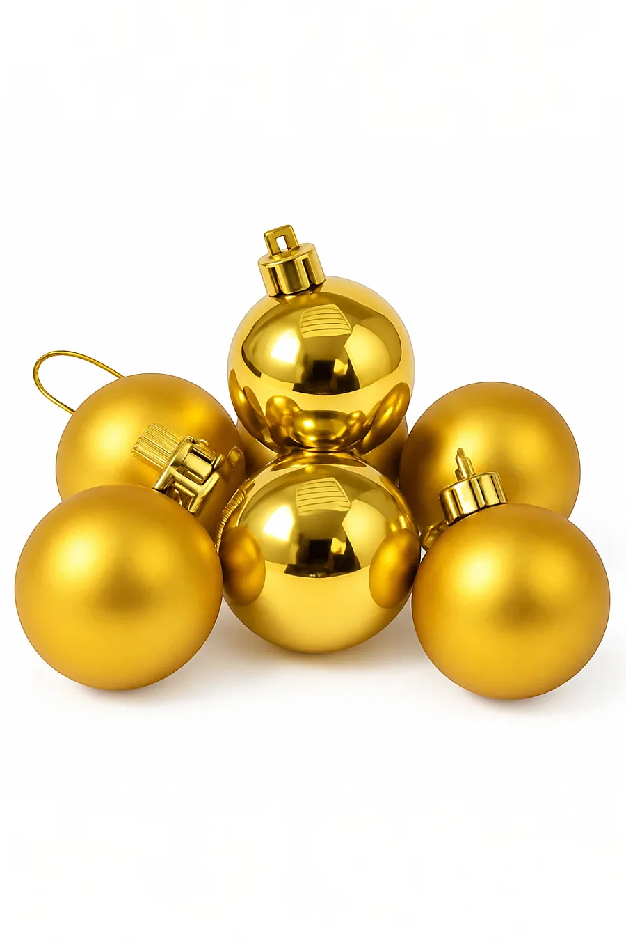 Yılbaşı Çam Ağacı Süsü Cici Top 4 cm 6 lı Gold - 2