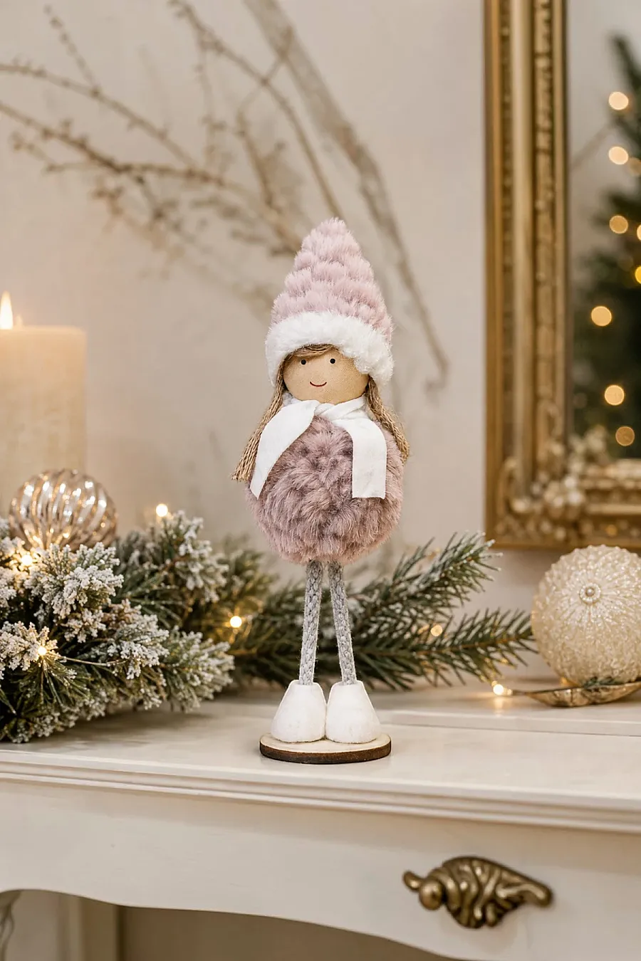 Yılbaşı Çam Ağacı Süsü Dilek Perisi Pembe 20 cm - 3