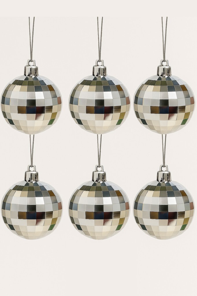 Beysüs Yılbaşı Çam Ağacı Süsü Disko Topu Görünümlü 4 cm 6 lı - 3