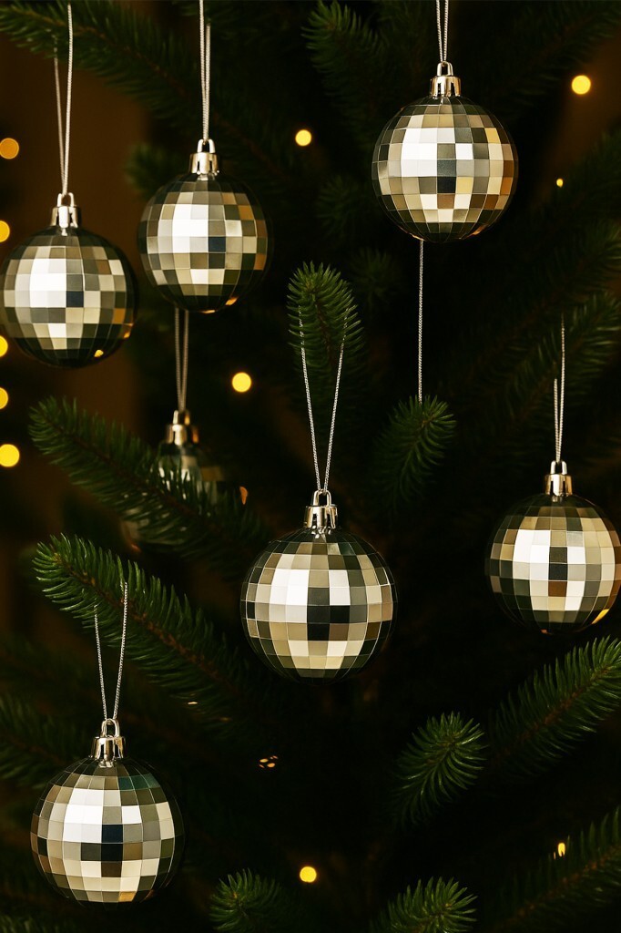 Beysüs Yılbaşı Çam Ağacı Süsü Disko Topu Görünümlü 4 cm 6 lı - 4