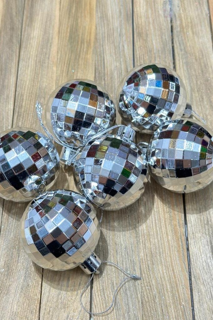 Beysüs Yılbaşı Çam Ağacı Süsü Disko Topu Görünümlü 4 cm 6 lı - 5