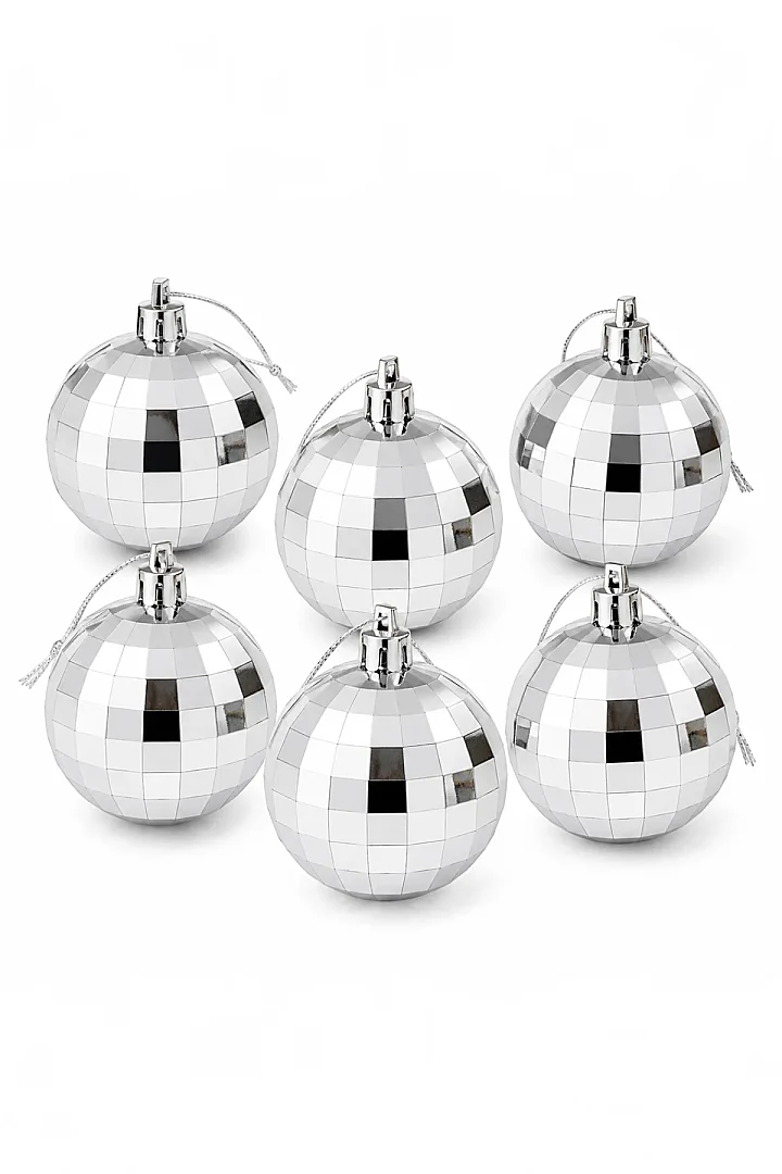 Yılbaşı Çam Ağacı Süsü Disko Topu Görünümlü 4 cm 6 lı - 3