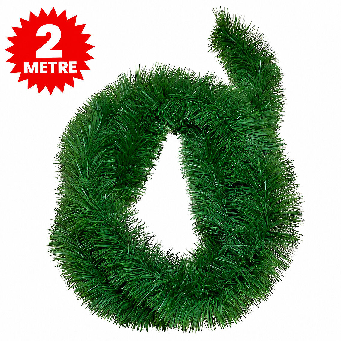 Beysüs Yılbaşı Çam Ağacı Süsü Garland Yeşil 2 m - 2