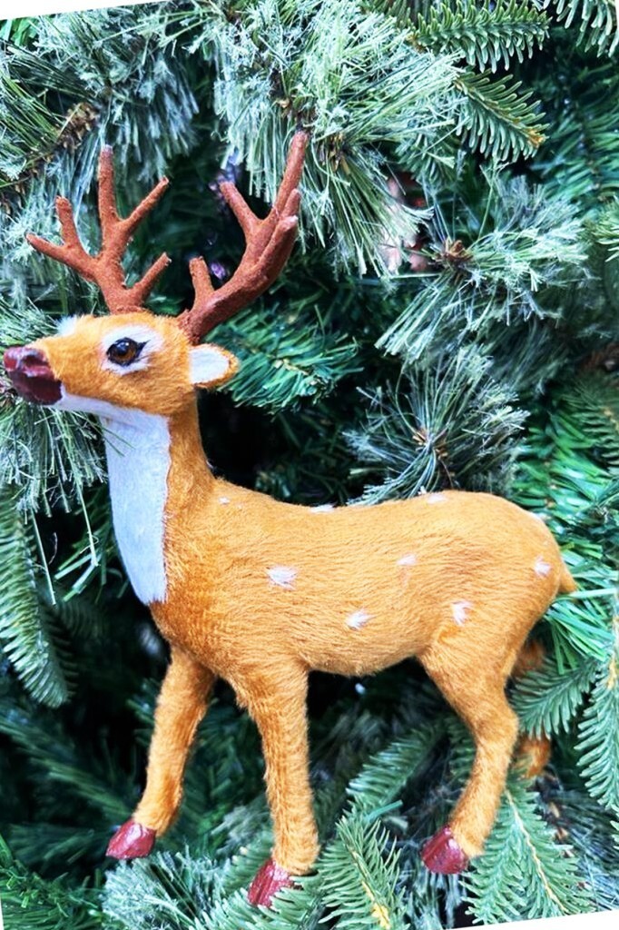 Beysüs Yılbaşı Çam Ağacı Süsü Geyik Kahve 14 cm - 3