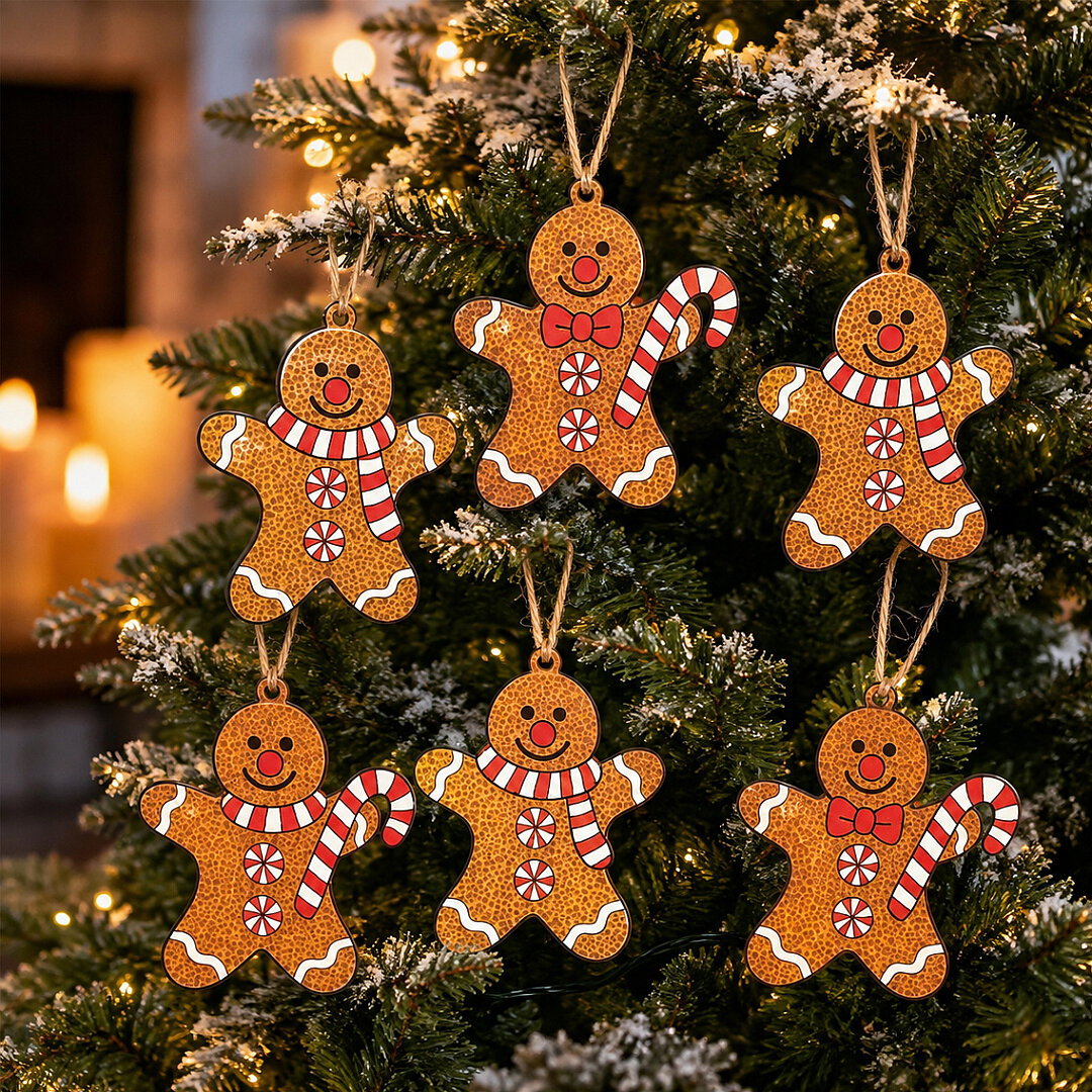 Beysüs Yılbaşı Çam Ağacı Süsü Ginger 6 lı 10 cm - 3
