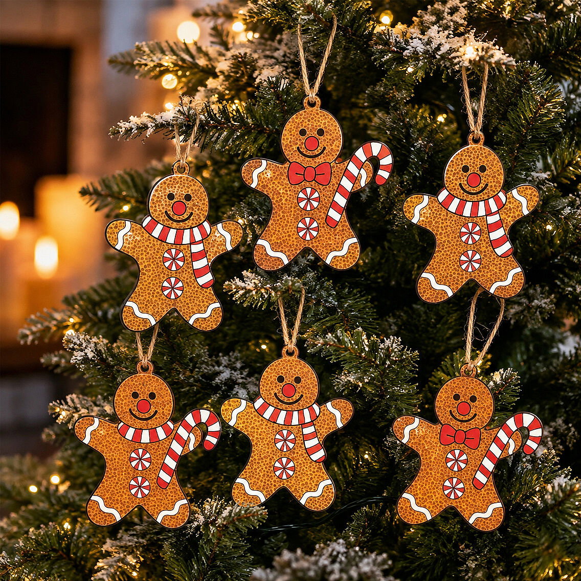 Beysüs Yılbaşı Çam Ağacı Süsü Ginger 6 lı 10 cm - 3
