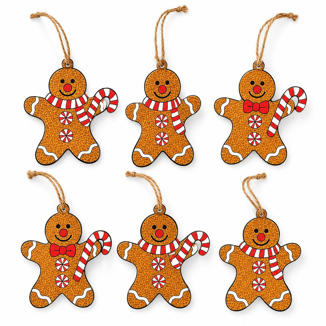 Beysüs Yılbaşı Çam Ağacı Süsü Ginger 6 lı 10 cm - 4
