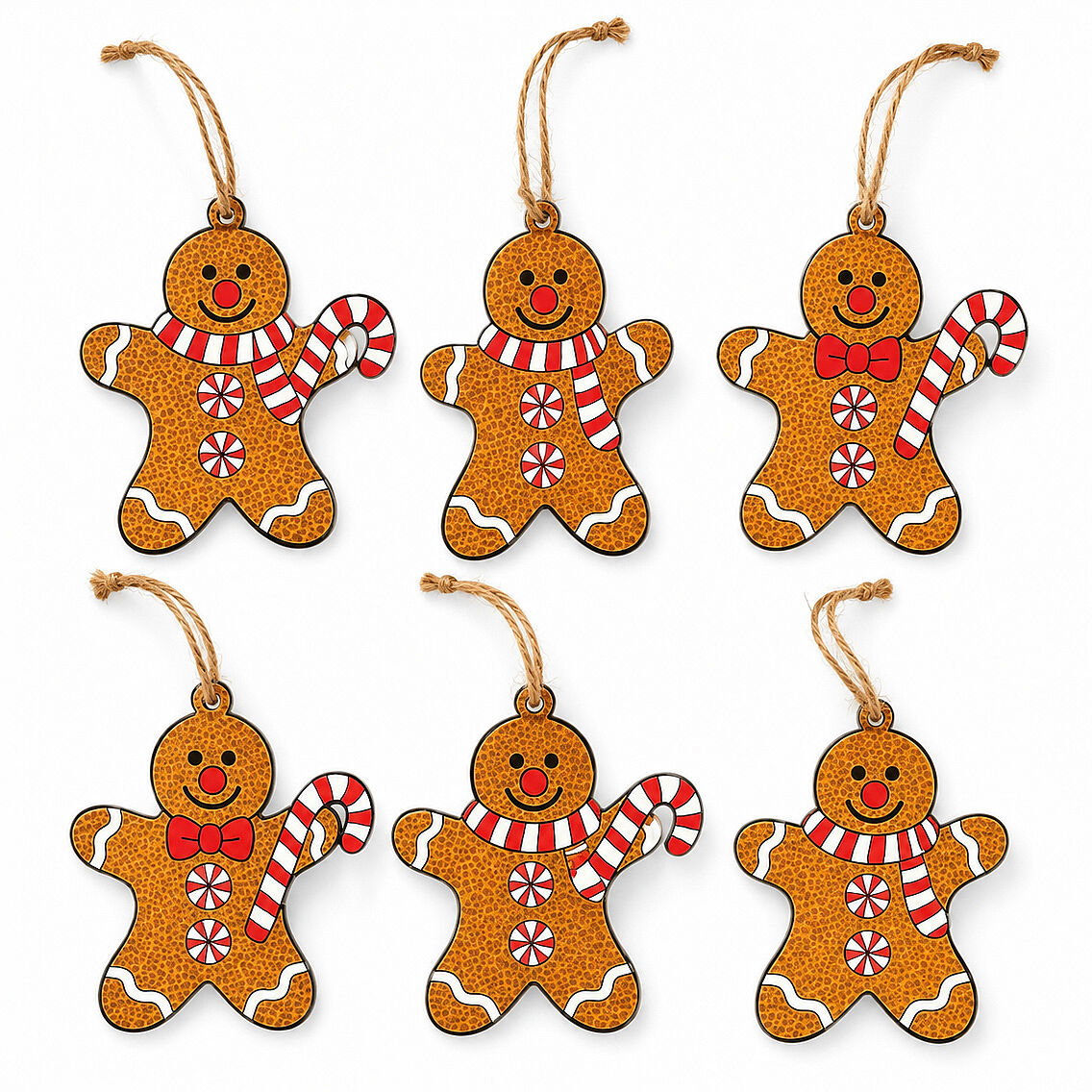 Beysüs Yılbaşı Çam Ağacı Süsü Ginger 6 lı 10 cm - 4