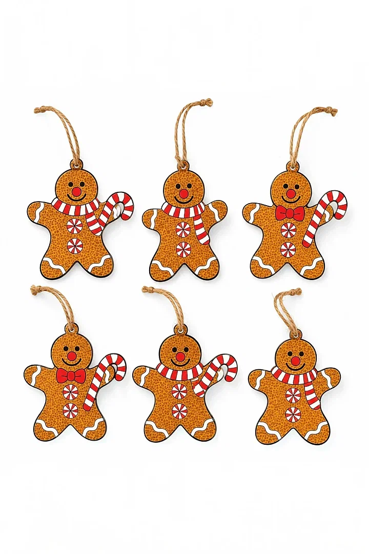 Yılbaşı Çam Ağacı Süsü Ginger 6 lı 10 cm - 2