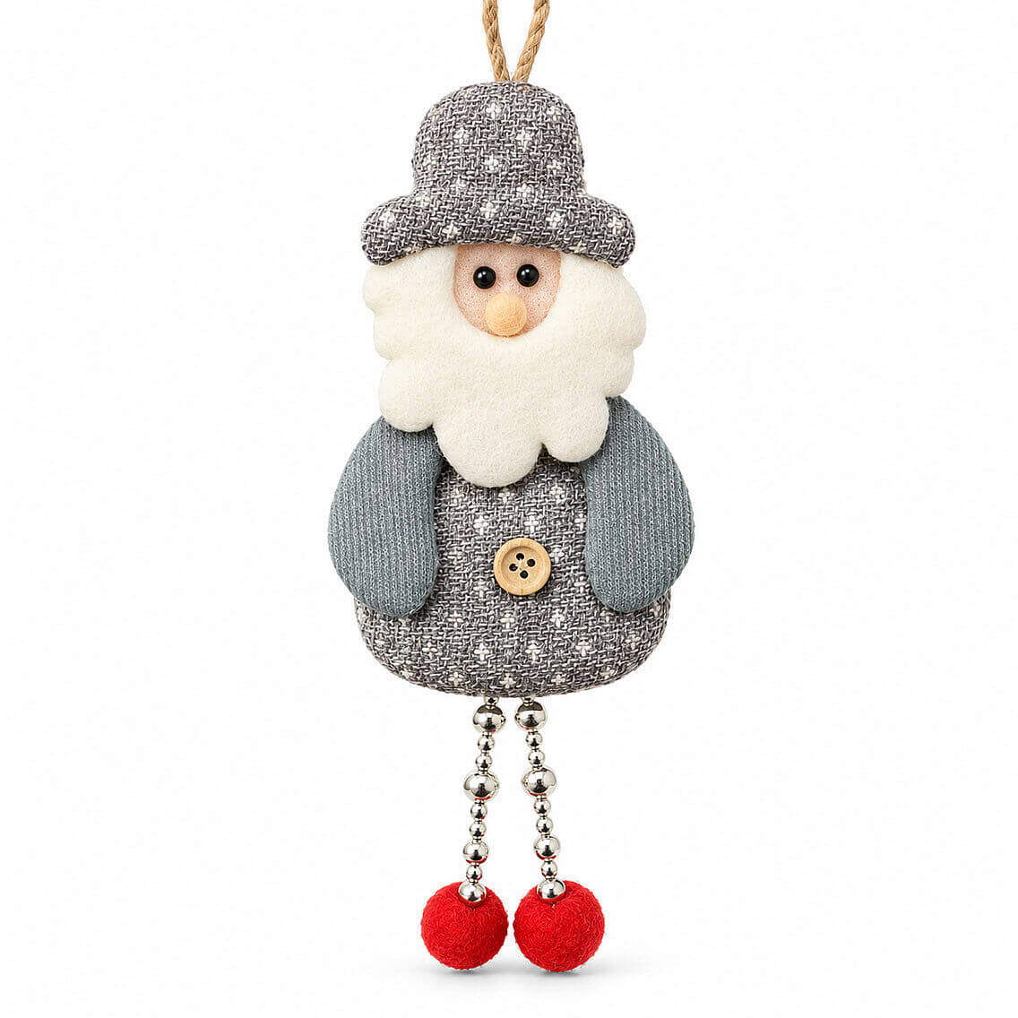 Yılbaşı Çam Ağacı Süsü Noel Baba Gümüş - 2