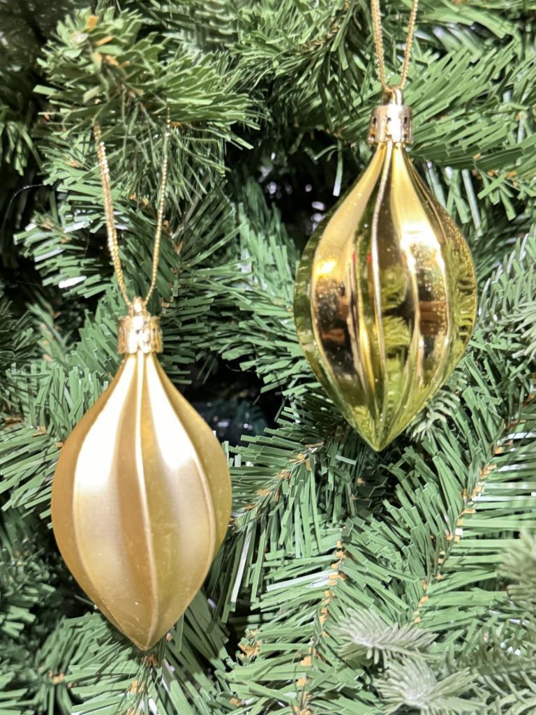 Beysüs Yılbaşı Çam Ağacı Süsü Parlak Gold Damla Cici Top 9 cm 6'lı - 11