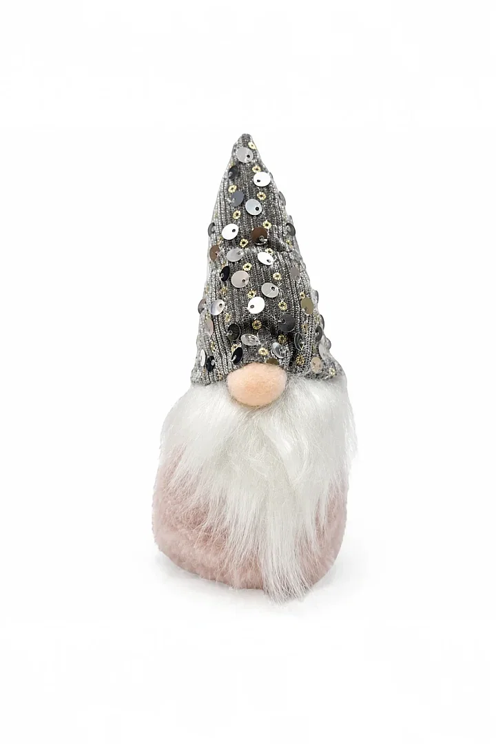 Yılbaşı Çam Ağacı Süsü Şans Cücesi Gnome Gümüş - 5