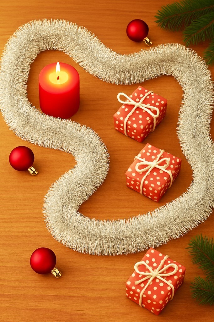 Beysüs Yılbaşı Çam Ağacı Süsü Sim 2 m Gümüş - 4