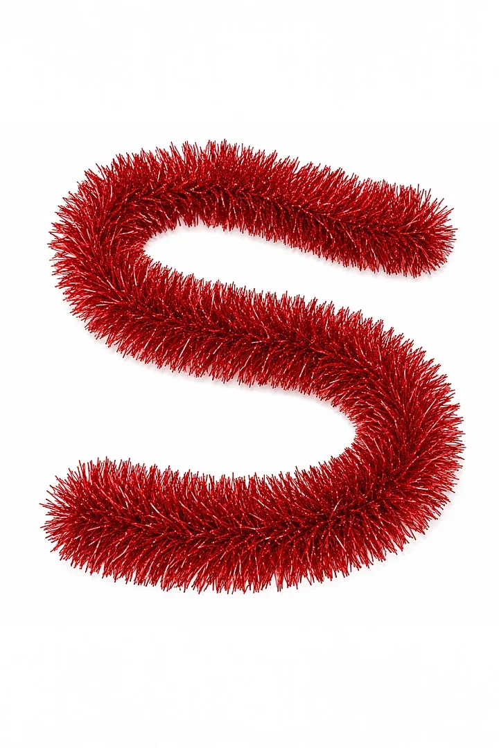 Yılbaşı Çam Ağacı Süsü Sim 2 m Kırmızı - 16