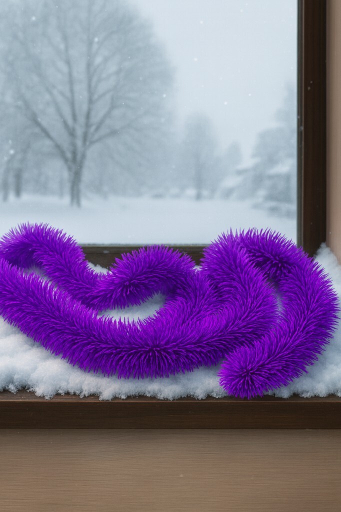 Beysüs Yılbaşı Çam Ağacı Süsü Sim 2 m Mor - 1