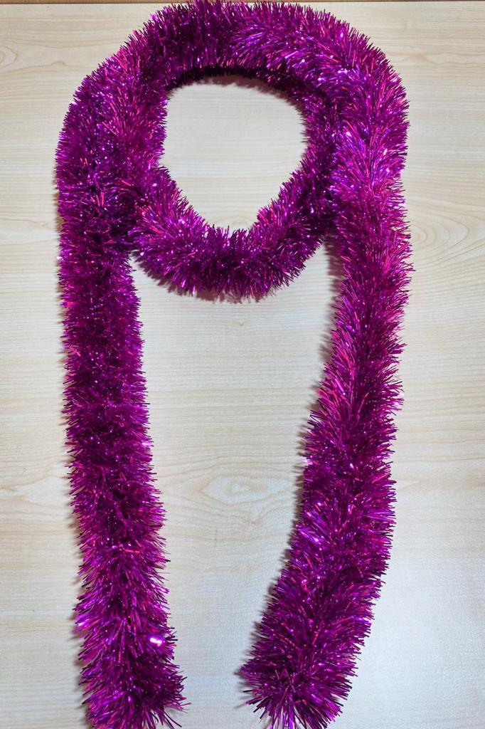 Beysüs Yılbaşı Çam Ağacı Süsü Sim 2 m Mor - 4