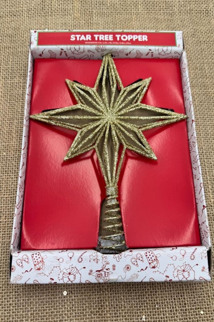 Beysüs Yılbaşı Çam Ağacı Süsü Tepe Yıldızı Kuzey Yıldızı Metal Gold 20 cm - 8