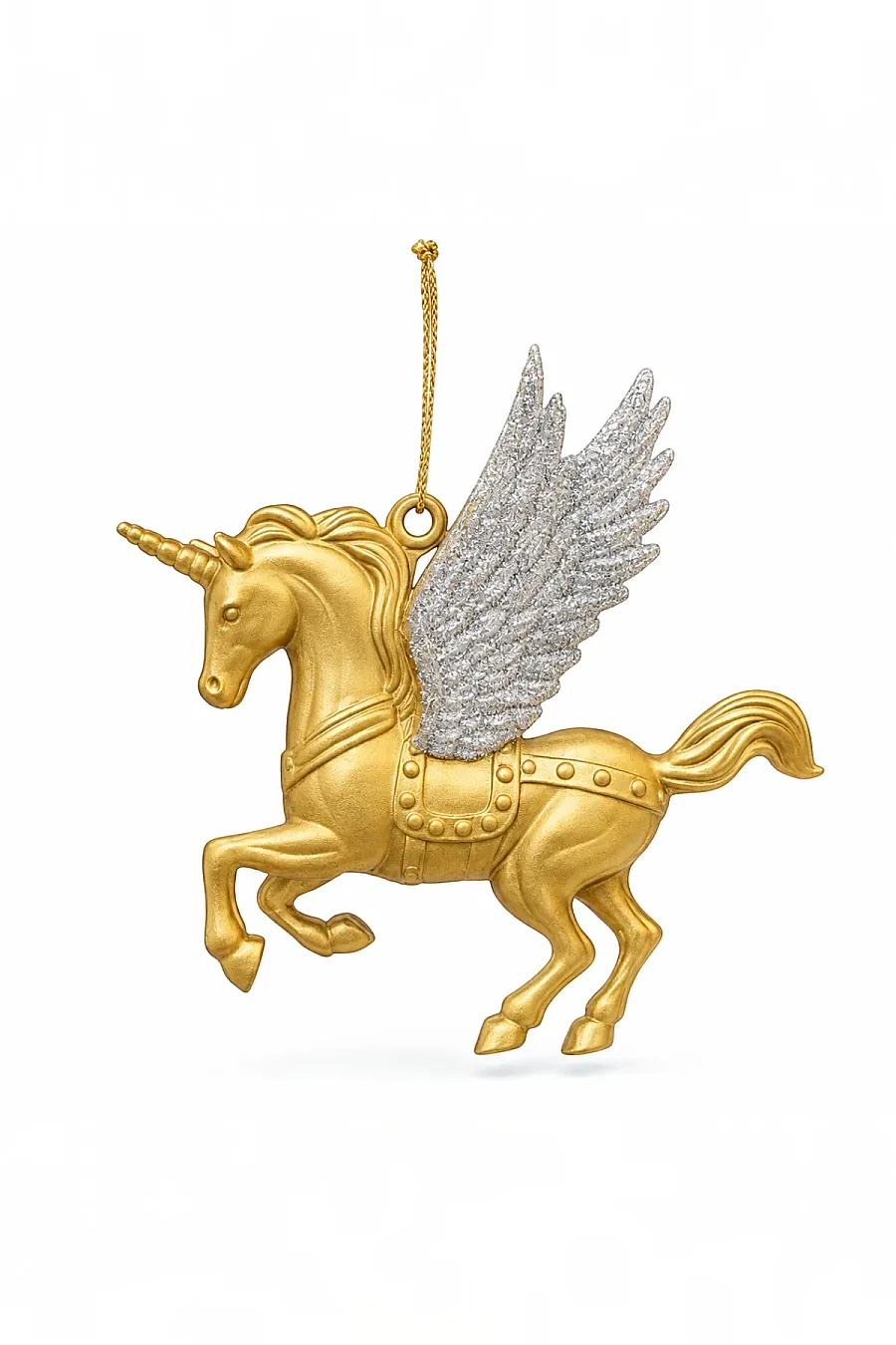 Yılbaşı Çam Ağacı Süsü Unicorn Asma Süs Gold 10 cm - 2