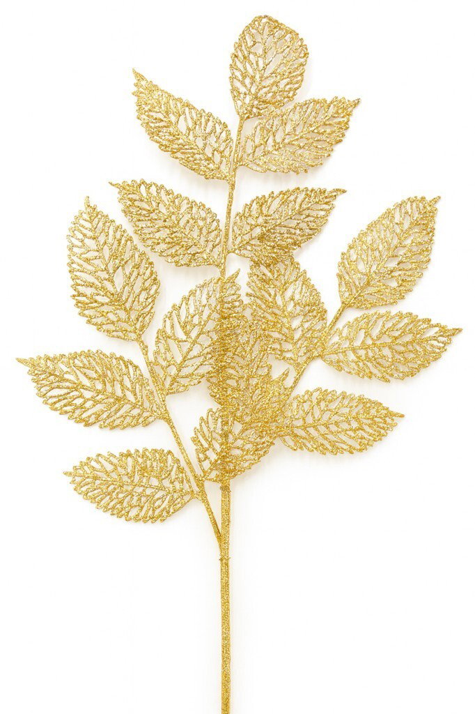 Yılbaşı Çam Ağacı Süsü Yaprak Büyük Rosegold - 5