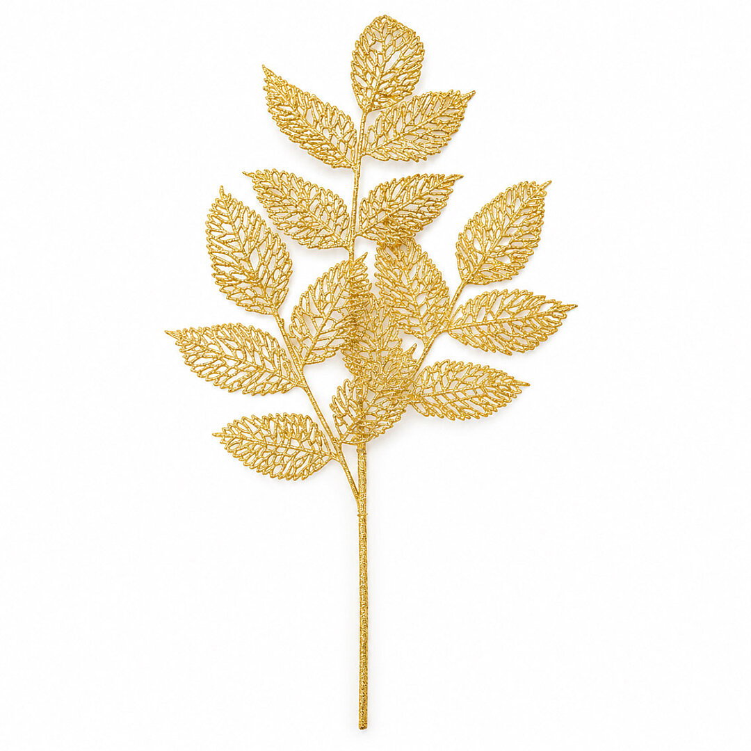 Yılbaşı Çam Ağacı Süsü Yaprak Büyük Rosegold - 3